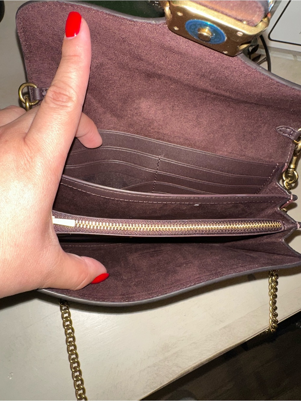 Coach 4792 Tabby Chain Clutch wine - Picture 2 of 4